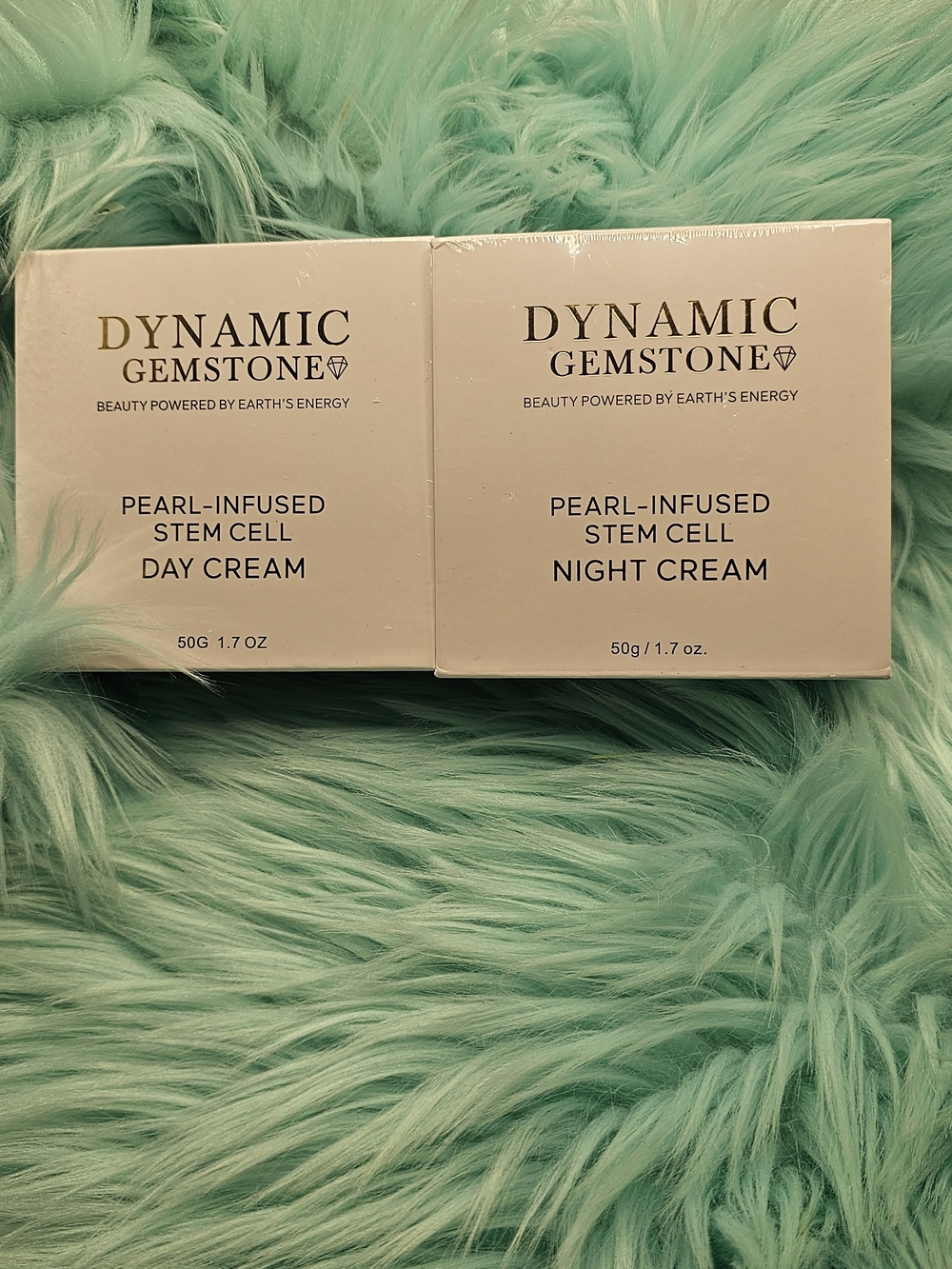Dynamic Gemstone Pearl-Infused Stem Cell Day & Night Cream Set - White